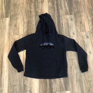 PATAGONIA Men's L blue Bear hooded hoodie Uprisal